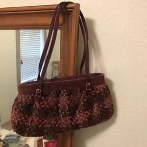 Vera Bradley Tweed Plum Plaid Bag NWOT